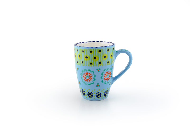 10 oz coffee mug Set of 6 Colorful Pottery Coffee Mugs, 10 oz