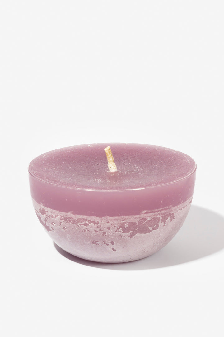 Dusty pink outdoor bowl candle - large