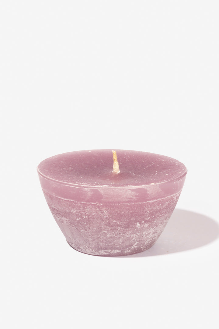 Dusty pink outdoor bowl candle - medium