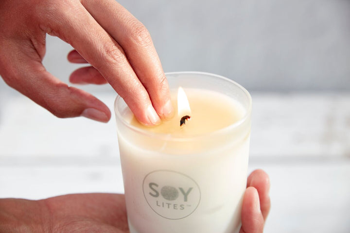 Soylites candle wax is not hot to touch and is an excellent moisturizer for hands and fee.