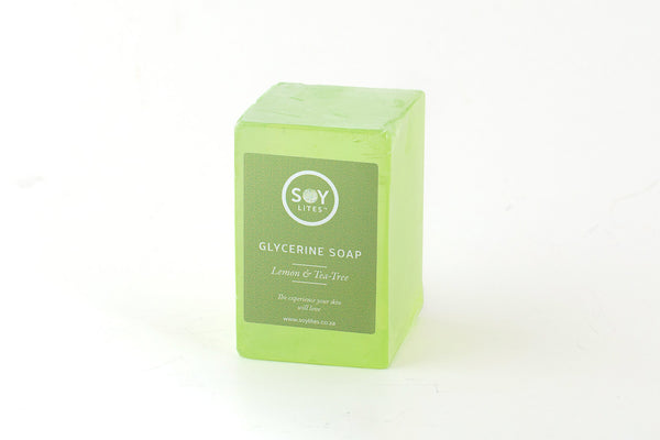 Gentle green Lemon & tea tree glycerine hand made soap bar.  Fair Trade